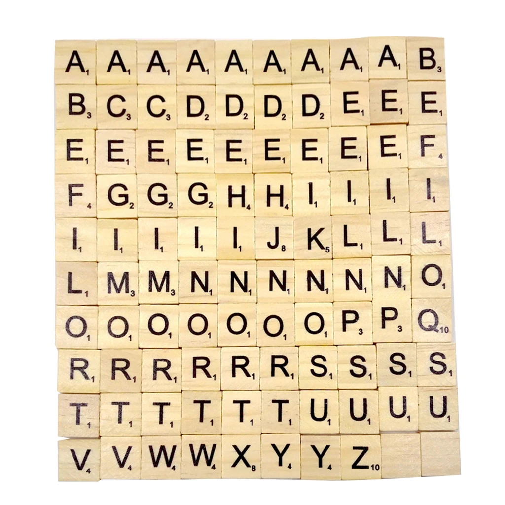 200pcs Kids Toddlers English Words Learning Alphabet Letter Tile