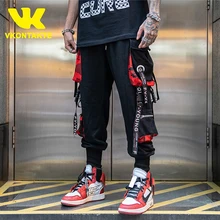 Мульти пряжки ленты карманы штаны для бега карго шаровары уличная мужские осенние хип хоп повседневные спортивные брюки мужские брюки