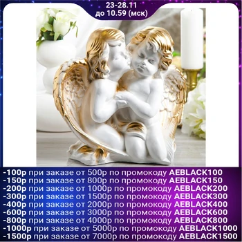 

Figurine "Couple of angels" 27 cm, white