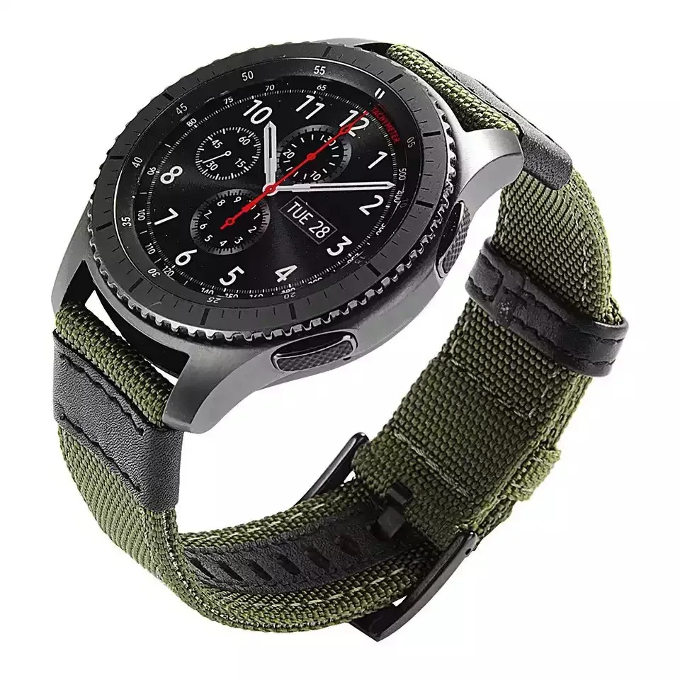 Jeep нейлоновый ремешок для samsung gear S3 Frontier классический ремешок для часов быстросъемные Сменные булавки ремни Универсальный 22 мм ремешок для часов