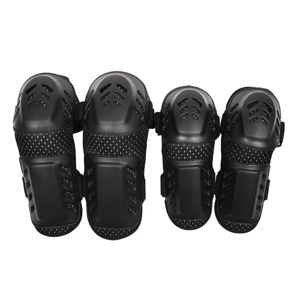 1 пара Herobiker для мотокросса, для верховой езды, небьющиеся наколенники, налокотники, четыре части, для катания на коньках, для спорта на открытом воздухе, наколенники, Короткие