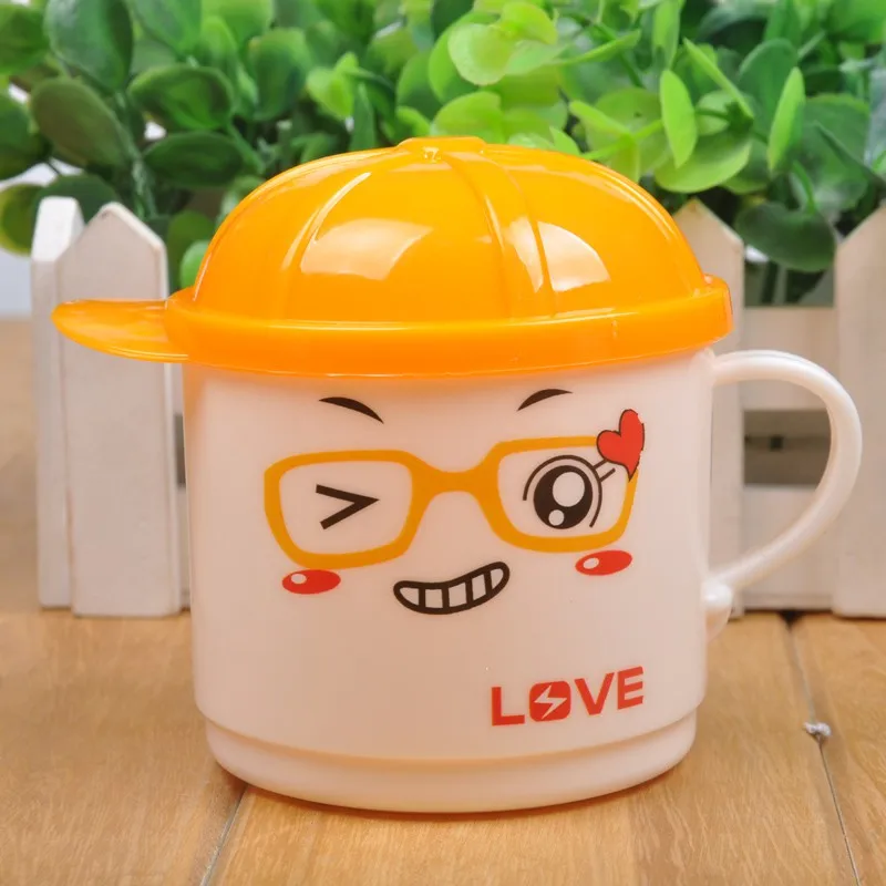 

200ml Baby Safety PP Plastic Colourful Cartoon Baby Kids Milk Water Tea Cup Mug Random Send