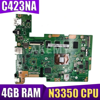 

C423NA Motherboard N3350 CPU 4GB RAM 64GB SSD For ASUS Chromebook C423NA C423N C423 C223NA Laptop motherboard C423NA Mainboard