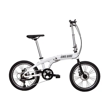 

CMSBIKE 20 Inch Mini Folding Bicycle Adult 6 Speed Ultra Light Speed Portable Double Disc Brake Suspension Cycling Bike Bicycle