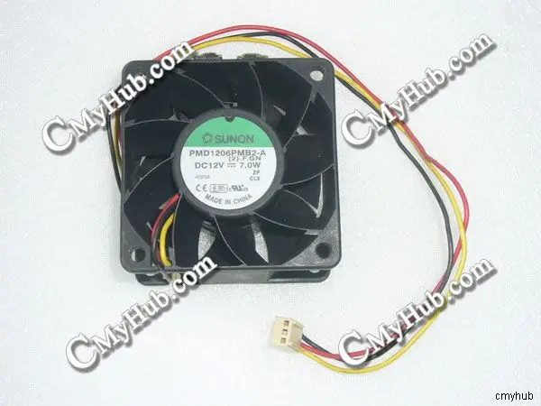 Для SUNON PMD1206PMB2-A (2).F.GN 12 В постоянного тока 7 0 Вт 6038 6 см 60 мм 60x60x38 3Pin охлаждающий
