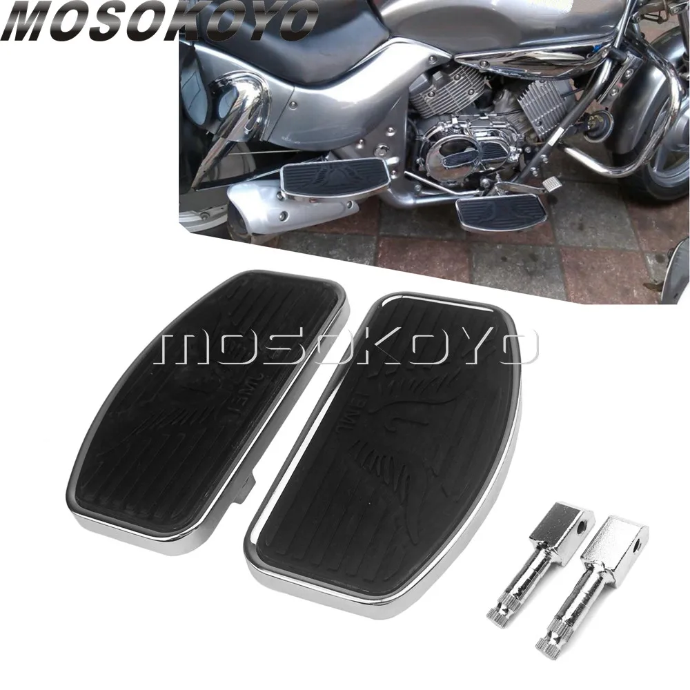 Universal Motorcycle Rear Passenger Foot Pegs Rider Floorboards