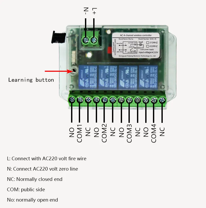 remoto sem fio interruptor de controle remoto para ventilador e luz