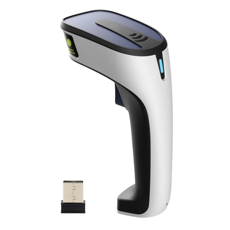 Barcode Scanner Fashion Wireless Red Light Scanner Bar Code QR Scan Gun 1D 2D Fast Recognition With Built In Battery