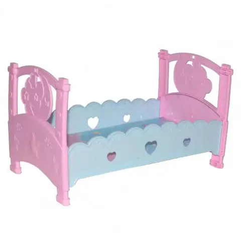 Mini Dollhouse Newborn Baby Bed Model Kids Toy Portable  Long Lifespan