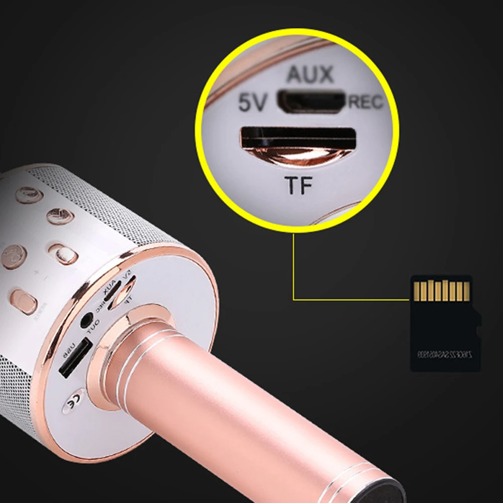 WS 858 wireless microphone professional condenser karaoke mic bluetooth stand radio mikrofon studio recording studio WS858