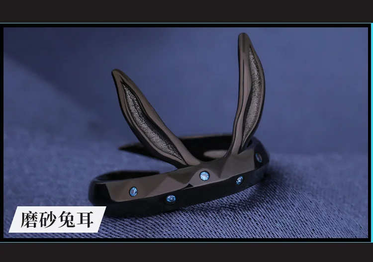 Аниме Arknights Amiya кольцо Кролик уши 925 серебро Cos подарок Регулируемый Размер 5/6/7