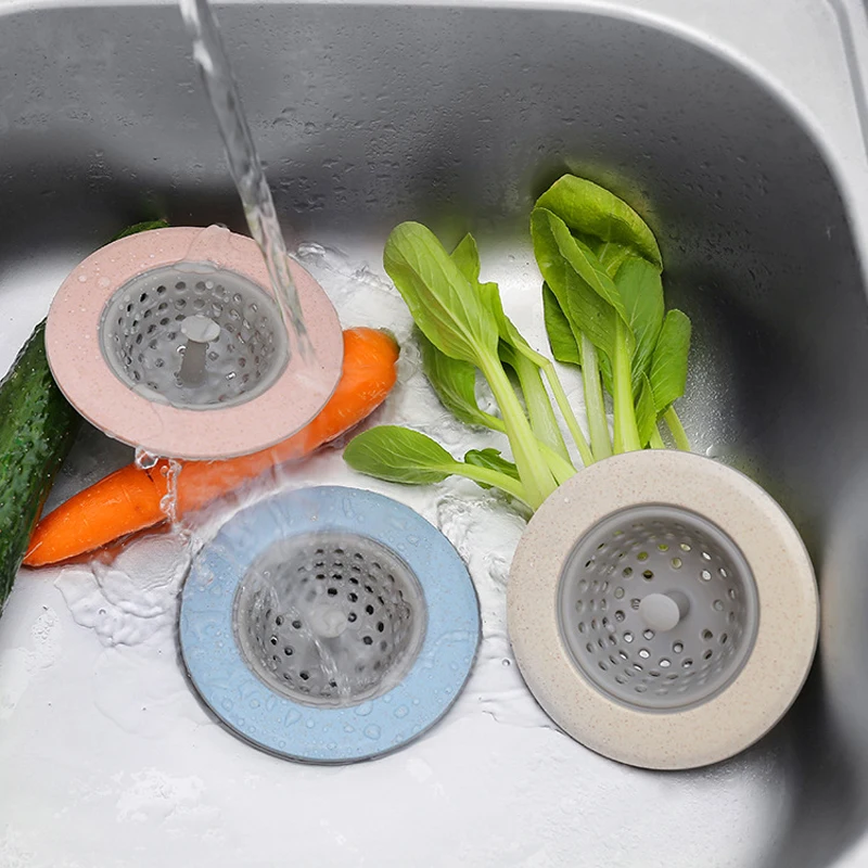 

1pc Anti-blocking Silicone Sink Strainer Waste Plug Sink filter Waste Collector Kitchen Bathroom Accessories Bathtub Strainer