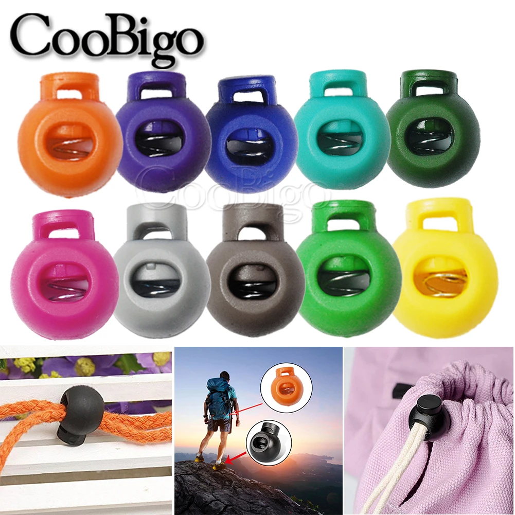 Colorful Round Ball Clear Cord Lock Toggle Stopper For Paracord Apparel 