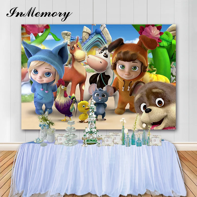 InMemory мультфильм Дэйв и ава фотография Фон новорожденные дети первый день