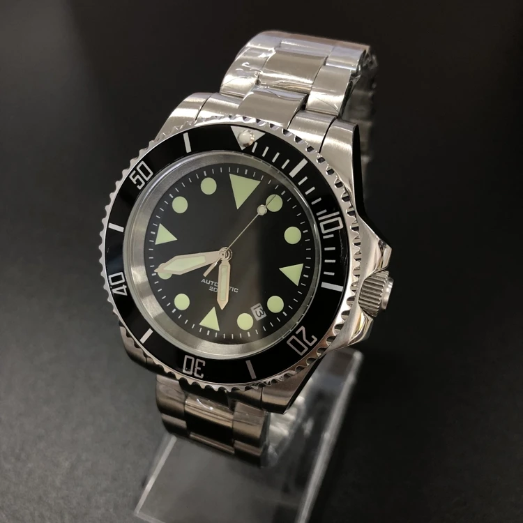 steel strap Новые модные часы для дайвинга спортивные водонепроницаемые светящиеся Ghost 8215 Move Мужские t 200m водонепроницаемые мужские классические, автоматические наручные часы - Цвет: steel strap