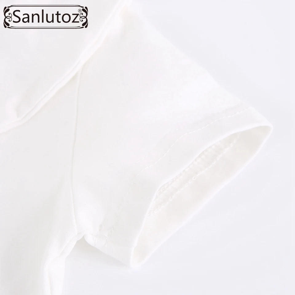 Sanlutoz/милые хлопковые футболки для маленьких девочек; Повседневный Топ для маленьких девочек; летняя одежда принцессы для маленьких
