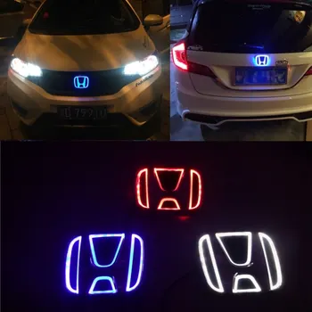 

5D LED Light Car Front Emblem Rear Badge Light for Honda Logo Accord Civic Fit Odyssey Pilot CRV XRV Stream Lnsight City