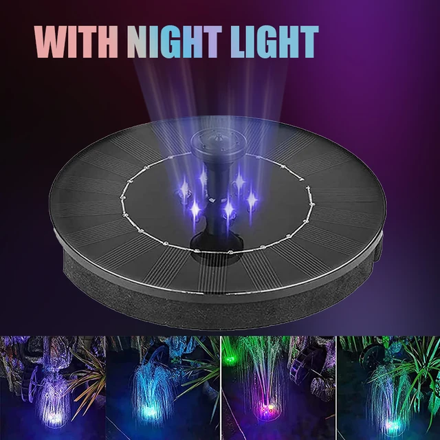 Led Napenergia -Szökőkút Medence Akkumulátor 1200Mah Vízesés Szökőkút Kerti Dekoráció Kültéri Madárfürdő Úszó Víz Udvar - Image 6