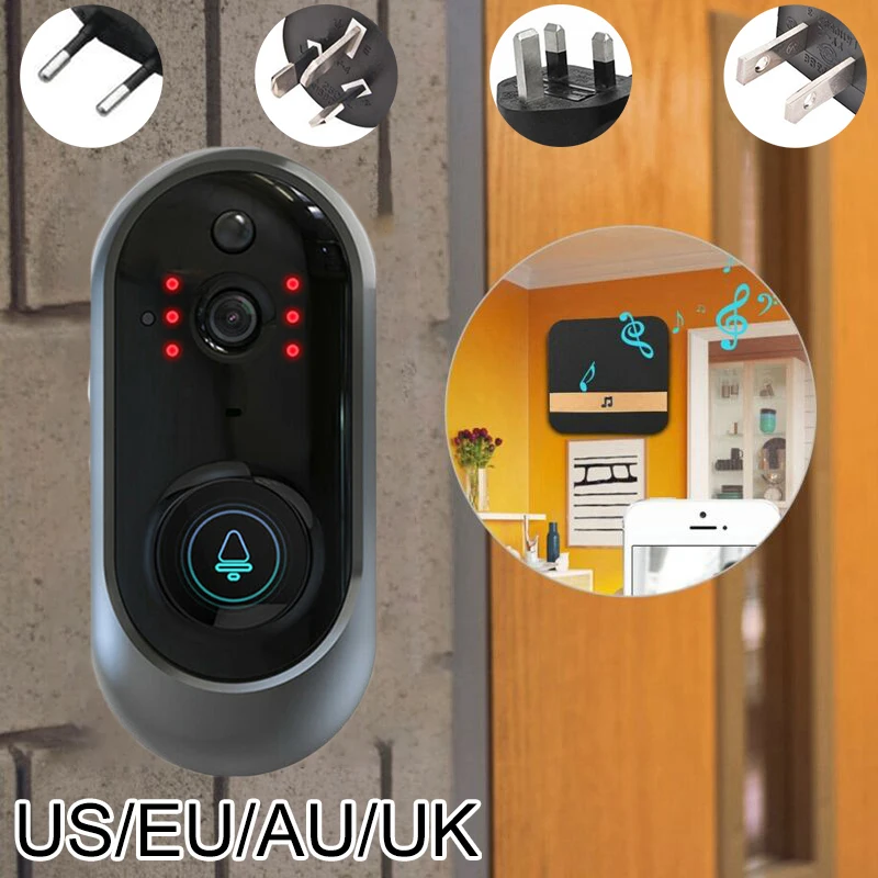 

Wireless WiFi Video Doorbell Smart Voice Ring Intercom Security Camera Door Bell Mobile normal alarm