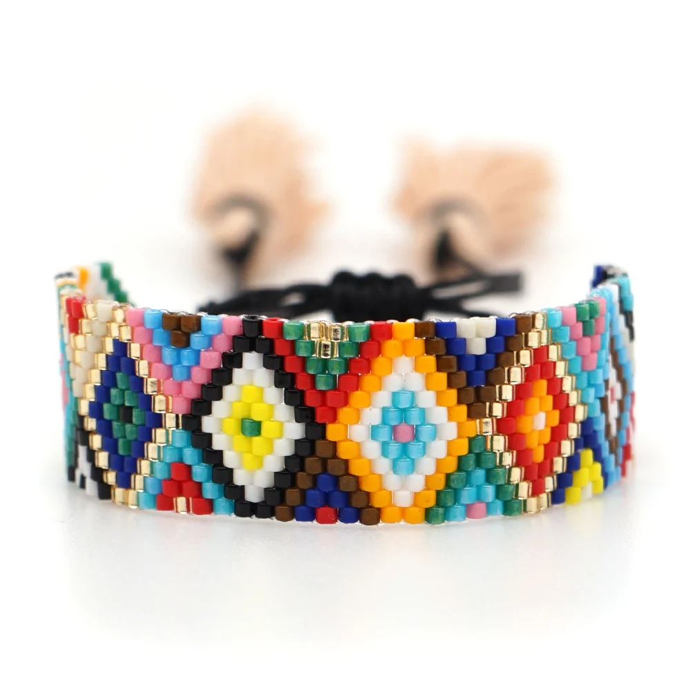 Go2boho богемный MIYUKI браслет для женщин ювелирные изделия с кисточками Boho Pulseras Mujer сглаза манжеты браслеты Hadndmade ткацкий браслет