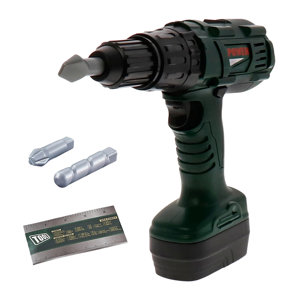 Kids Power Construction Toy Plastic Tool Drill With Sound Pretend Play 