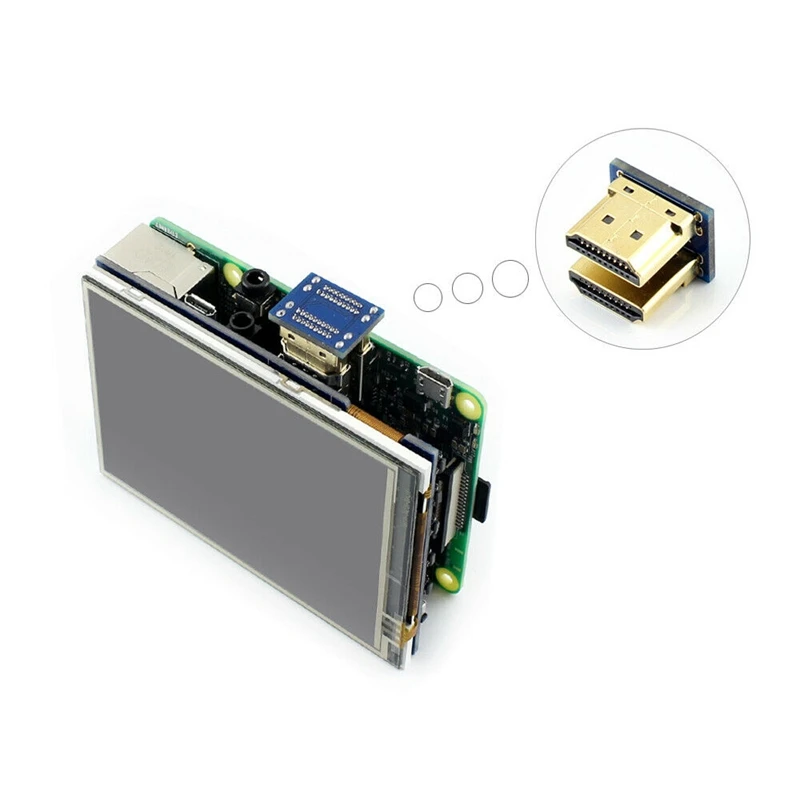 Waveshare 3,5 дюймов HDMI lcd резистивный пресс-экран 480X320 Разрешение HDMI интерфейс ips экран предназначен для Raspberry Pi