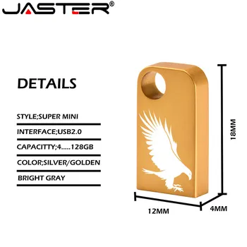 

JASTER Mini Metal High Speed USB Flash Drive 4GB 16GB 32GB 64GB Stick Waterproof flash usb drive Wedding Gift 1PCS free logo