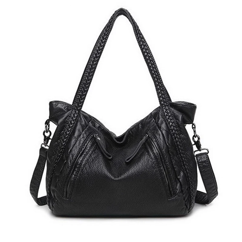 Bolsos de lujo para mujer, bandoleras femeninas de cuero, de lujo, color  negro, 2022|Bolsos de hombro| - AliExpress