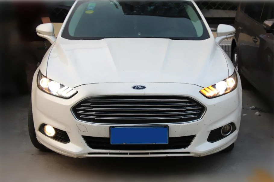 VLAND Автомобиль Стайлинг фара для Fusion светодиодный головной фонарь 2013 для Mondeo головной свет с DRL+ ангельские глазки
