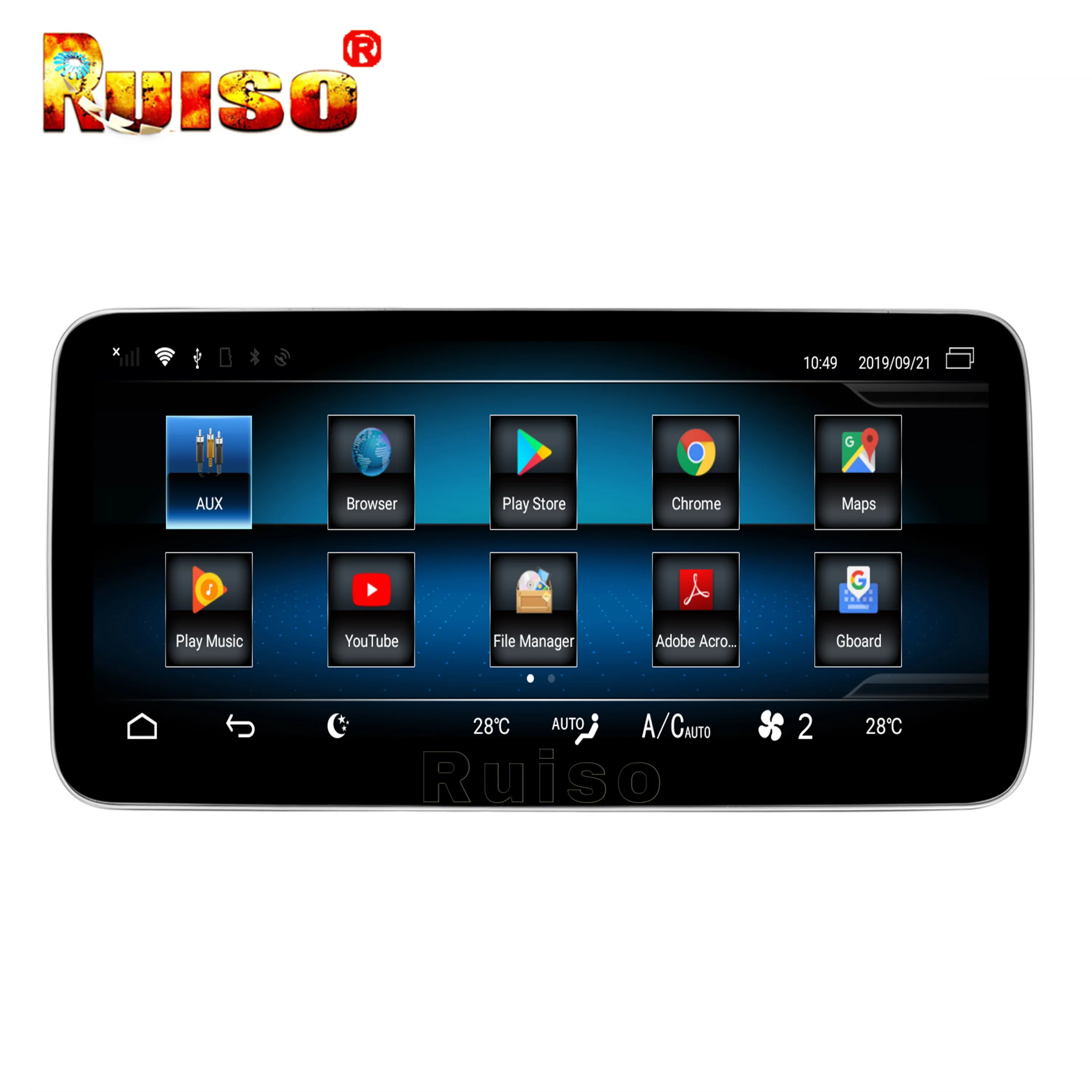 Ruiso 4 Гб+ 32 ГБ для Benz c-класс W205, glc-класс X253 C253Android 9,0 автомобильный dvd-плеер gps аудио авто стерео Мультимедиа ips монитор