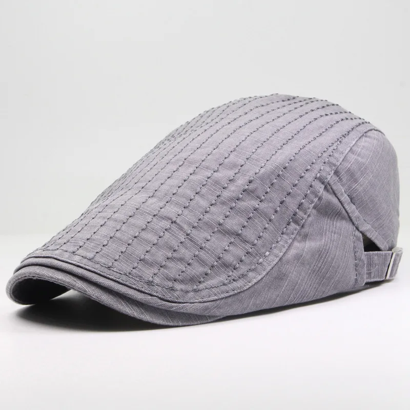 

Men Hat Newsboy Flat Ivy Cap Summer Spring Golf Driving Cotton Beret Breathable Accessory