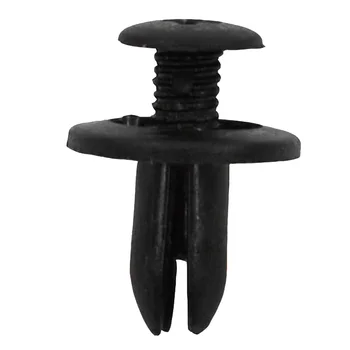 

100 Pcs Black Auto Car Door Fender 6mm Hole Push Plastic Rivets Retainer Clips Plastic Material