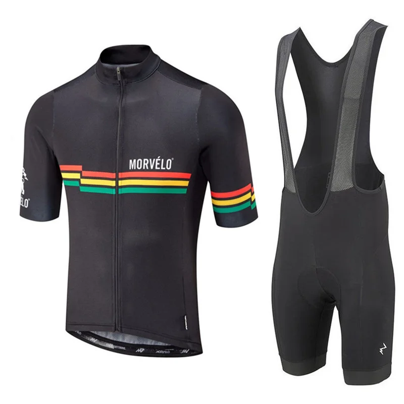 Pic color Morvelo велосипедная футболка Джерси с коротким рукавом и велотрусы комплект Ropa Ciclismo homber одежда для езды на велосипеде наборы - Цвет: Pic color
