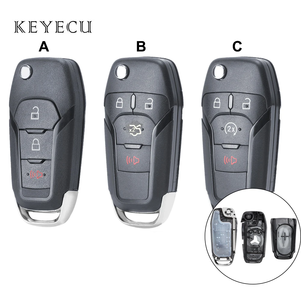 

FCC ID: флип-чехол для телефона, задняя крышка для телефона, замена 3, 4 кнопок для Ford Fusion Edge Explorer 2013, 2014, 2015