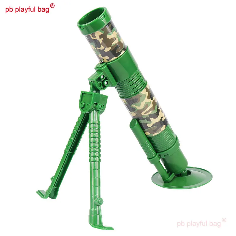 PB Playful Bag Outdoor CS equipment children's sports toys Mini mortar military model can launch bazooka interactive gifts ZG34 5