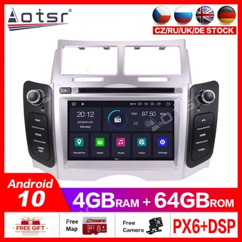 

Android10.0 4G+64GB car DVD player GPS multimedia Radio For Toyota Yaris 2005-2011 car with GPS Navigation Headunit Built-in DSP
