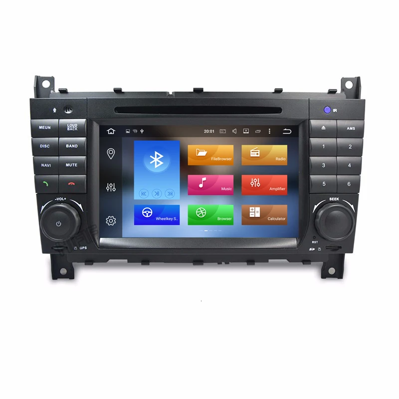 Sale Android 9.0 4G 2 DIN Car DVD GPS For Mercedes /Benz W203 W209 W219 A -Class A160 C -Class C180 C200 CLK200 radio stereo 1