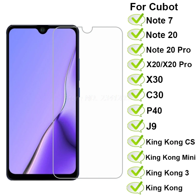 Закаленное защитное стекло для Cubot Note 20 Pro 2-1 шт., стекло для Cubot P50, X30, X20Pro, P40, Cubot King, Kong Mini 2, CS Quest