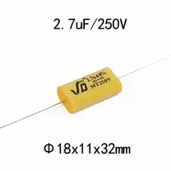 1 шт. разделитель безполярная емкость полибиновая емкость осевая аудио емкость Высокая емкость динамика 250V2. 7 мкФ