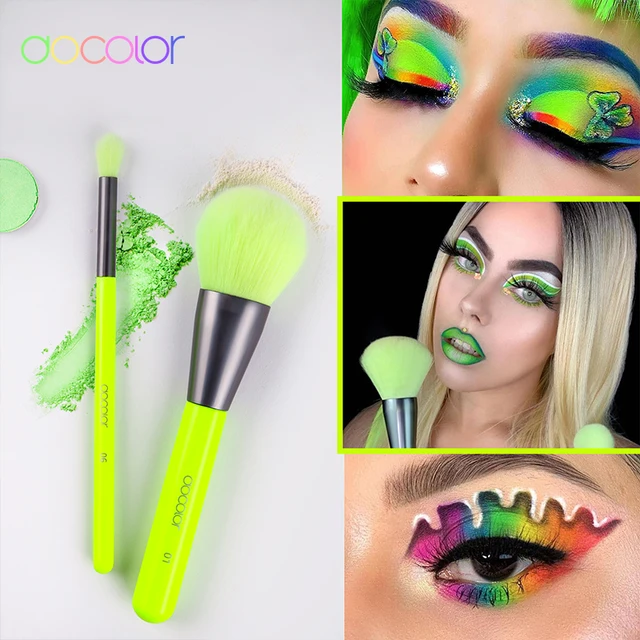 Docolor Neon Makeup Brushes 10/15pcs Professional Synthetic Hair Powder Foundation Eye Shadows Blending Contour Make Up Brushes 3