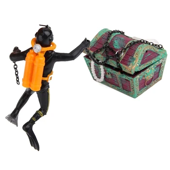 

Treasure Hunter Diver Action Figure Fish Tank Ornament Landscape Aquarium Decoration Accessories