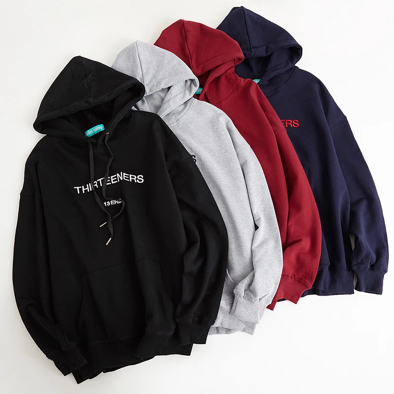 

4 colors 2019 autumn and winter bf harakuju letter embroidery hoodies womens sweatshirts and pullovers (X609)