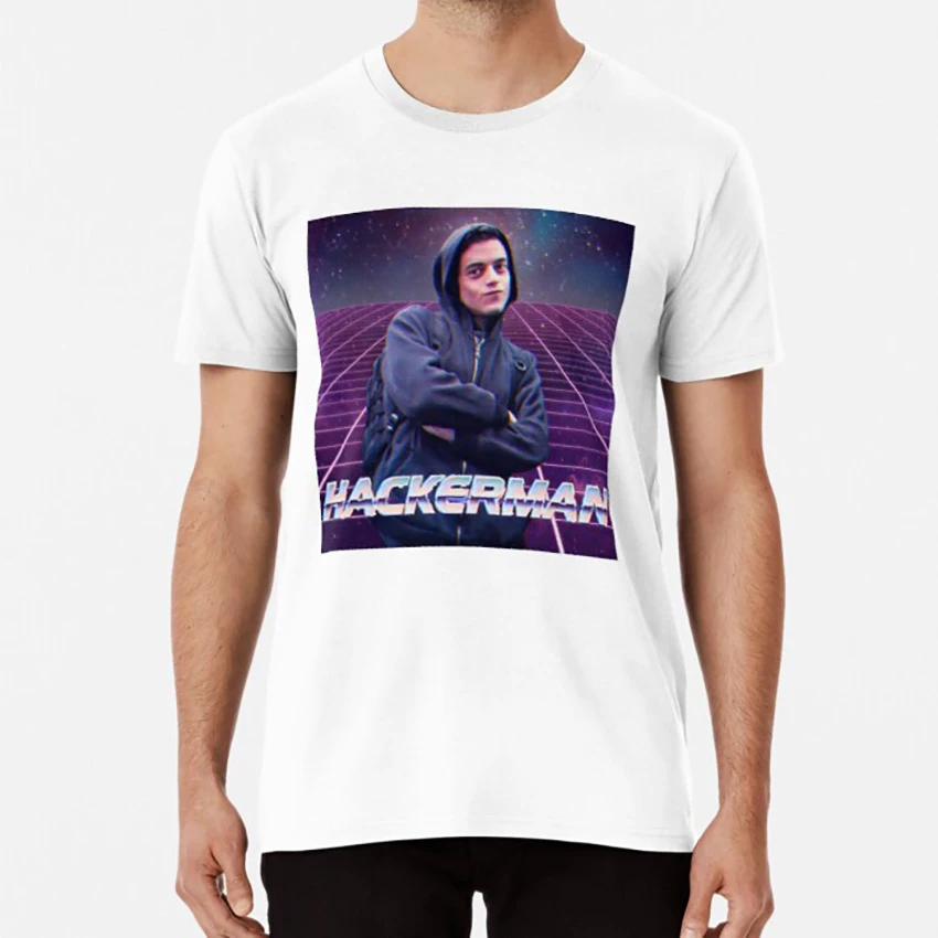 Hackerman t shirt mr robot logo evil corp evil corp series hacker hackerman  elliot power|T-Shirts| - AliExpress