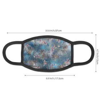 

NOISYDESIGNS Washable Breathable Dust Wind Proof Anti Protective Mouth Mask Leopard Sky Blue Floral Face Reusable Anti Dust Mask
