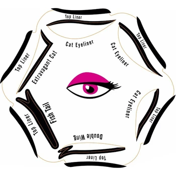 

6 in 1 Eyeliner Stencil Makeup Plantilla Eye liner Template Cat Maquillaje Plantilla delineador ojos Beauty Tools