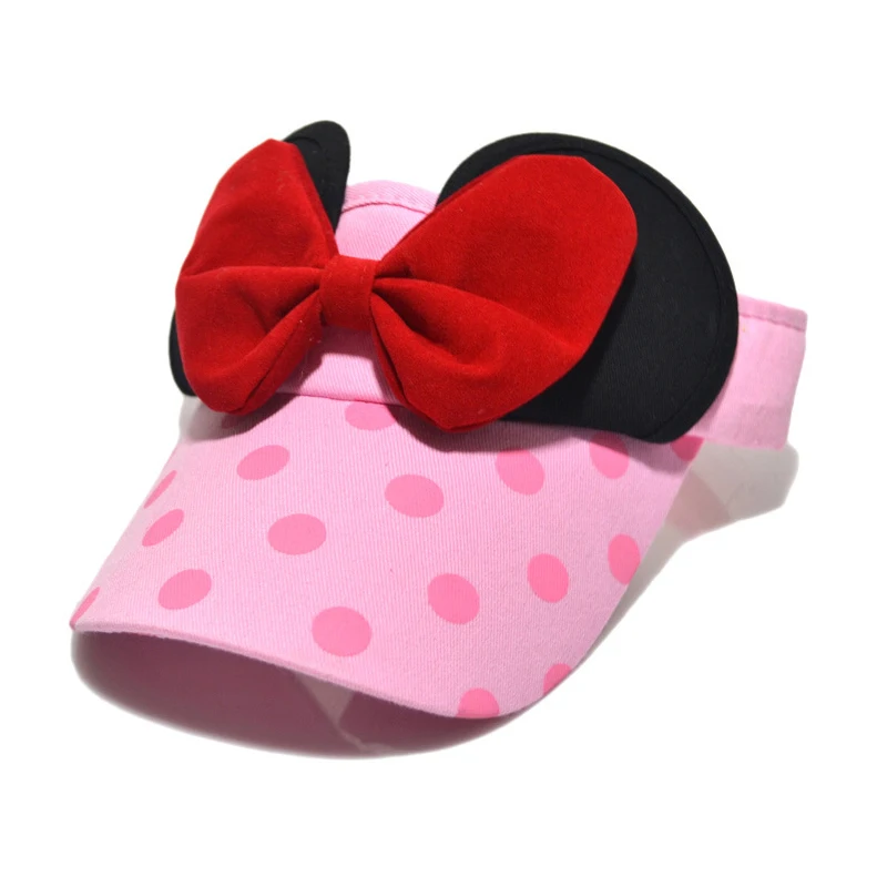Baseball Cap Summer Cute Big Bow Dot Cotton Empty Top Kids Girls