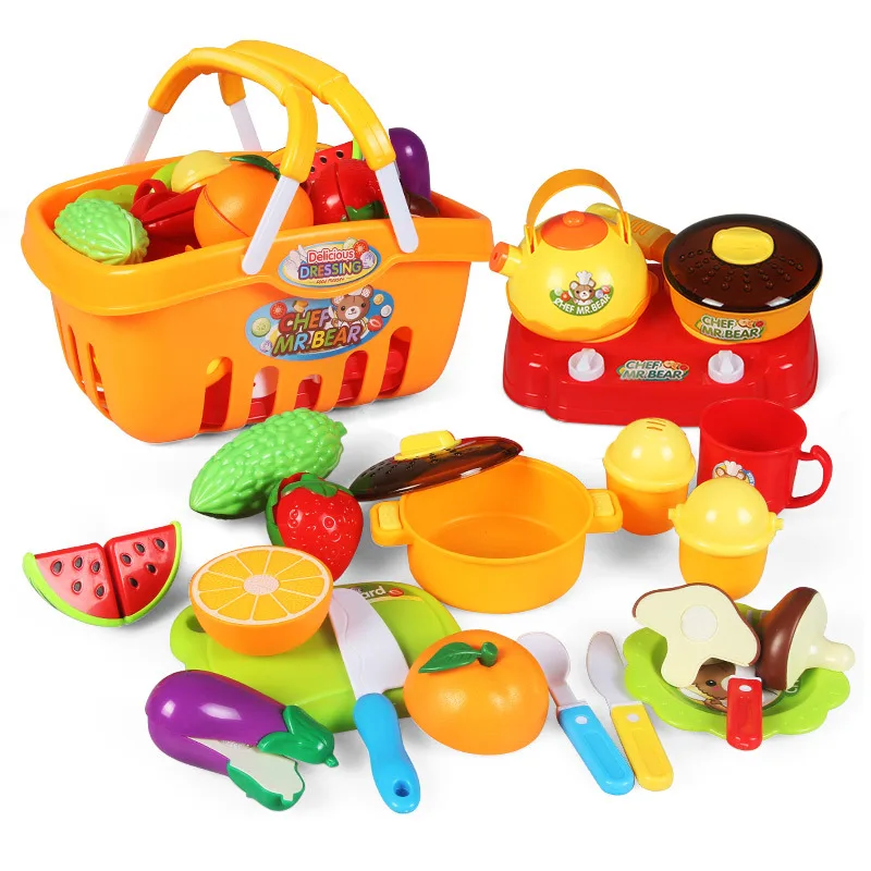 

Infant & Vegetable Fruit Cut Children Kitchen Toy Set Educational Early Childhood Children Play House Toys