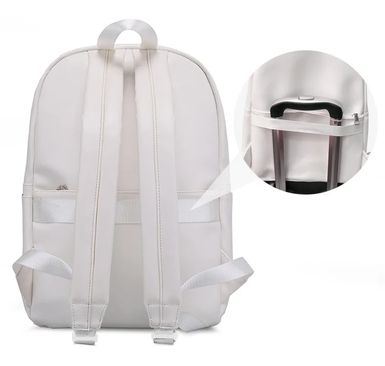Женский рюкзак большой емкости школьные сумки для учеников рюкзак для девочек-подростков из искусственной кожи дорожные рюкзаки, сумка-рюкзак Белый