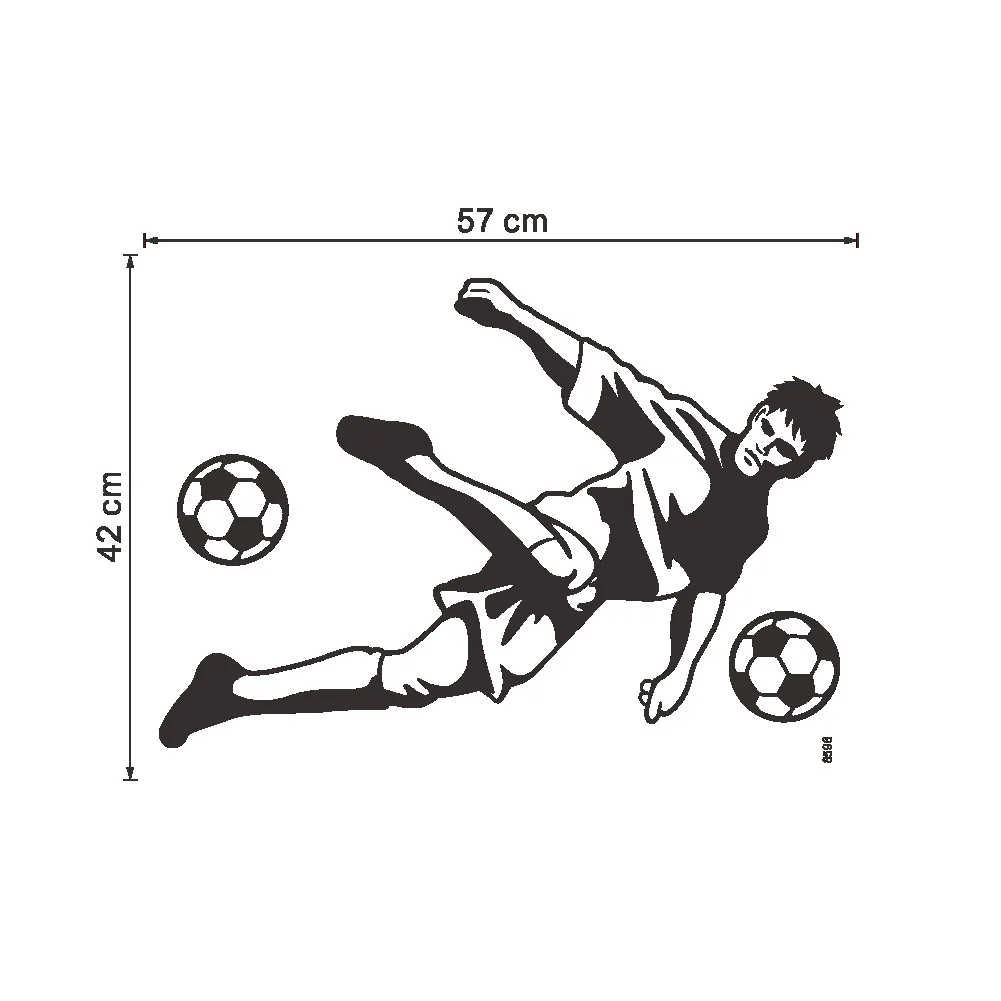 Self-Adhesive Wall Stickers Kick Football Wall Stickers Male Star Living Room Bedroom TV Background BOY'S Dormitory Wall Sticker