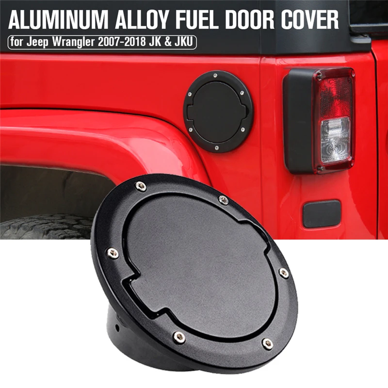 1× Fuel Filler Door Cover Gas Tank Cap For Jeep Wrangler JK Unlimited Decoration 1× Fuel Filler Door Cover Gas Tank Cap For Jeep Wrangler JK Unlimited Decoration